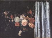 SPELT, Adrian van der Flower Still Life with Curtain (mk14) painting